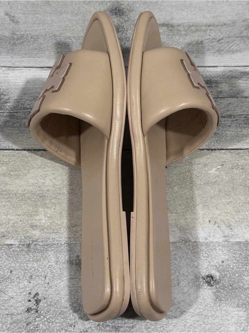 TORY BURCH Double T Sport Slide Sandal - Dolce De Leche  - Sz - 10.5 .US Women’s